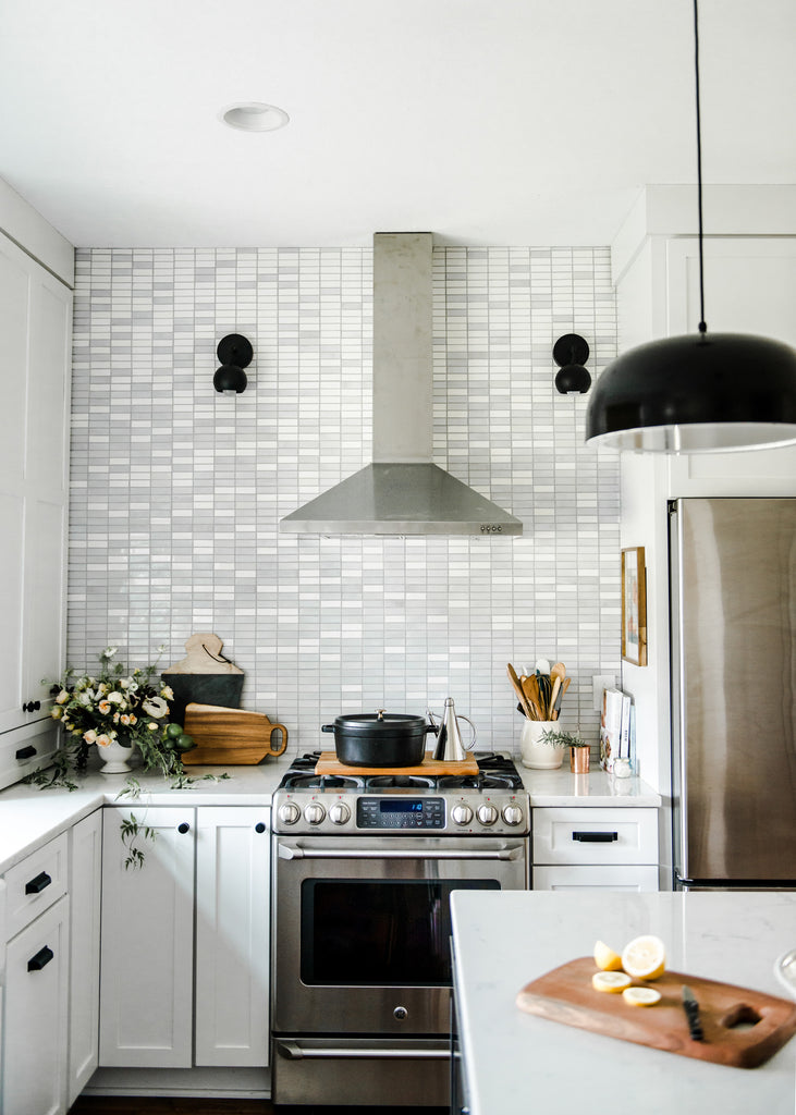 light ombre tile wall