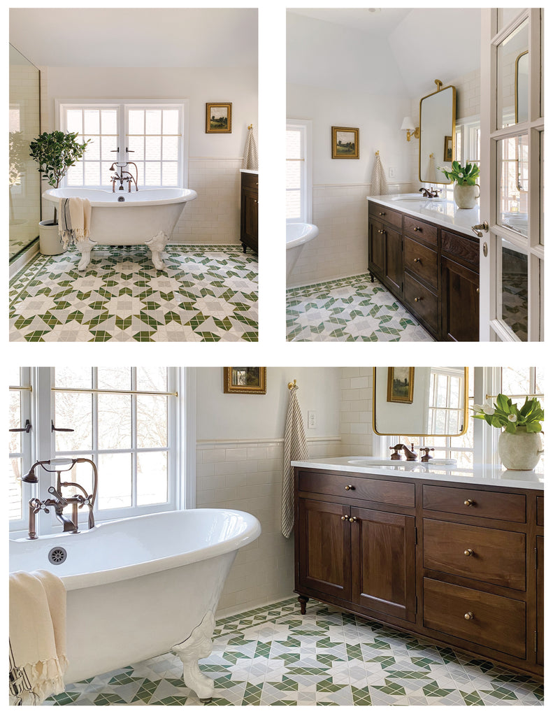 Custom Vintage Tiled Bathroom 