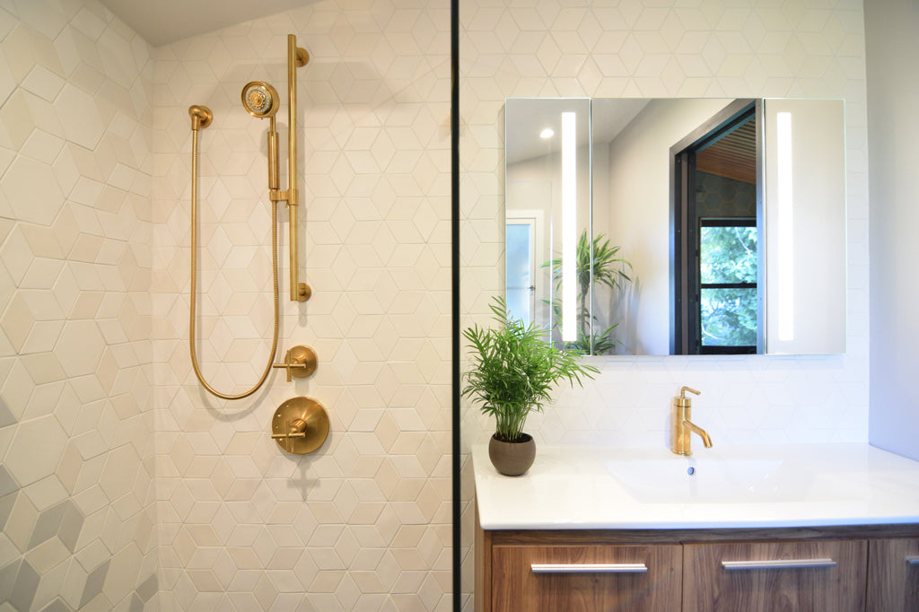 Primary bathroom tile details