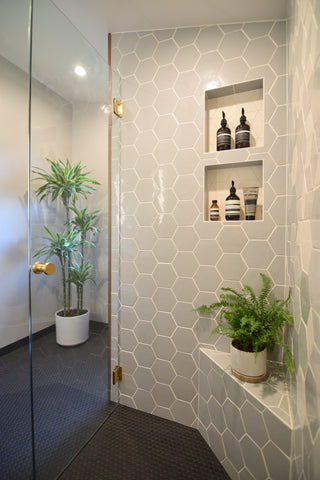 Primary bathroom tile details