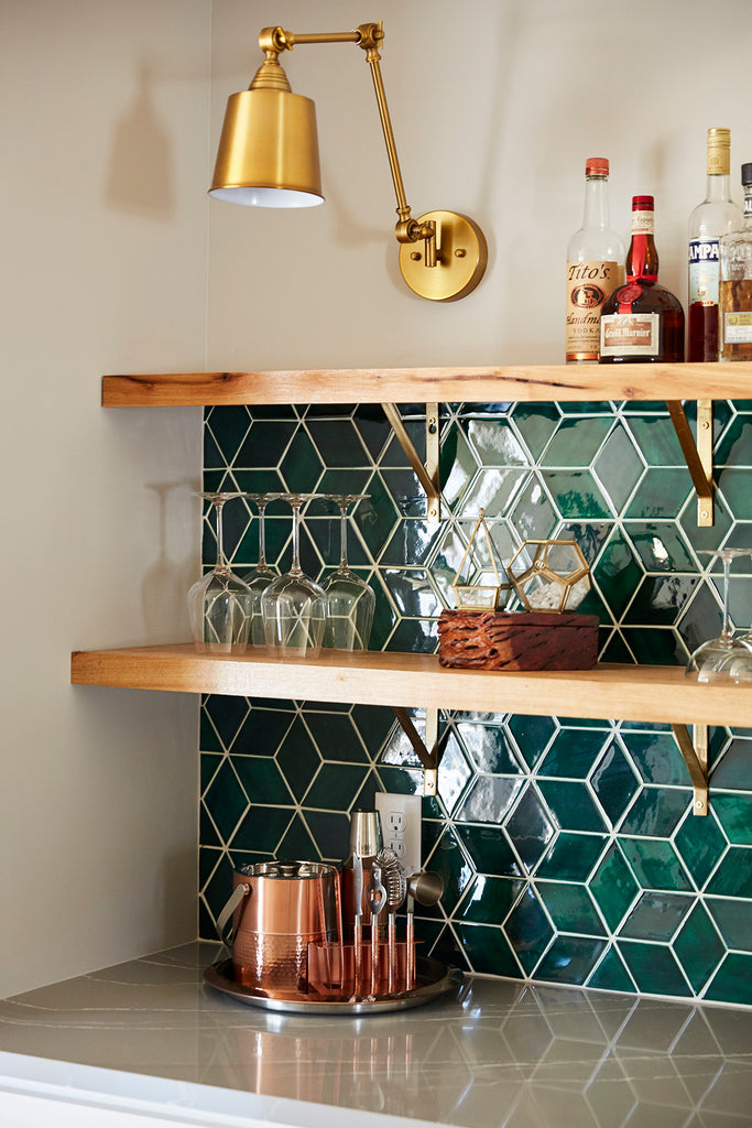 Emerald Green Kitchen Tile Backsplash | Handmade Tile by Mercury Mosaics