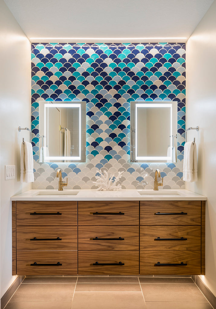 Moroccan Fish Scale Tiled Vanity