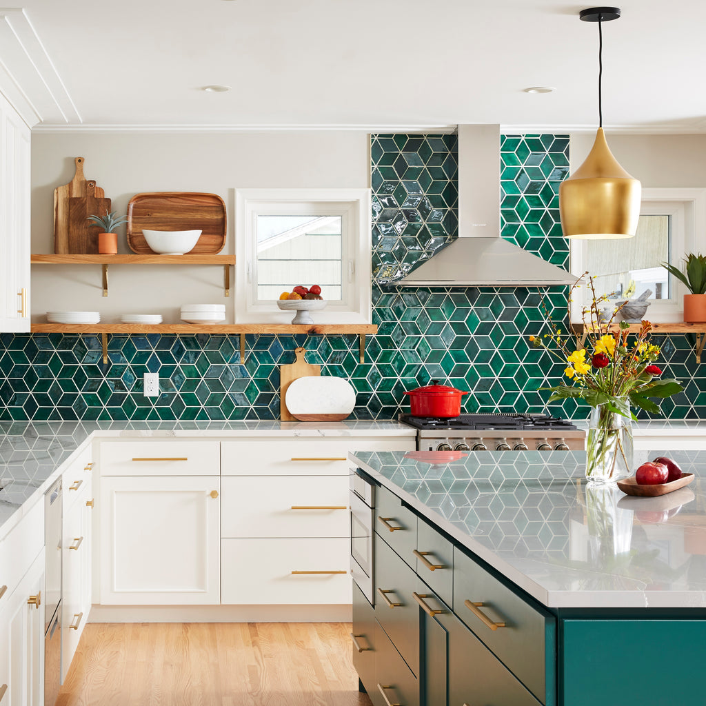 Emerald Diamond Kitchen Backsplash