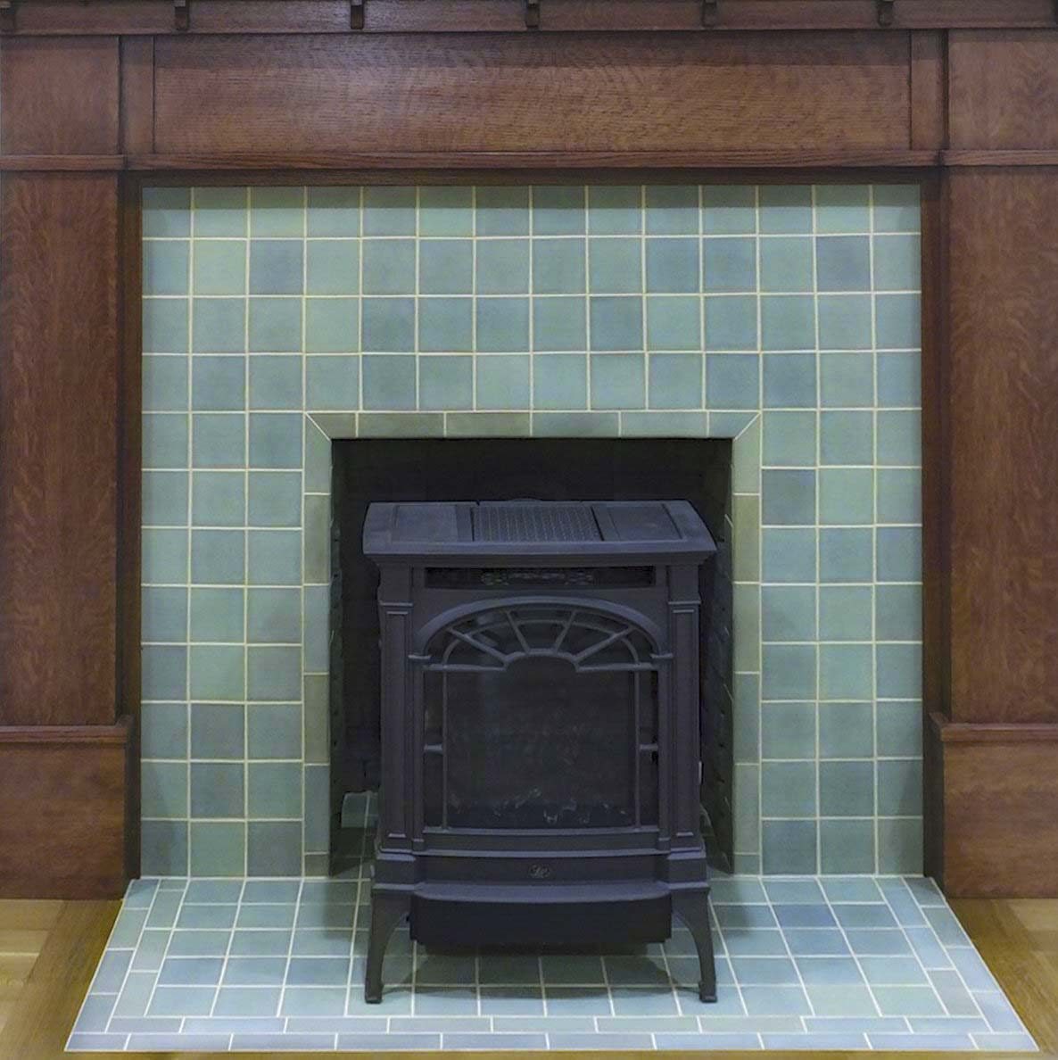 green ceramic wooden fireplace mantel designs