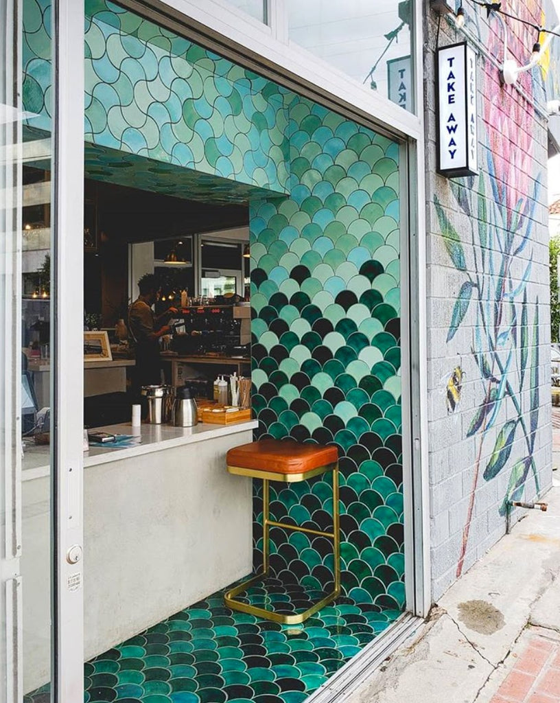 Floor to Ceiling Tiled Entryway