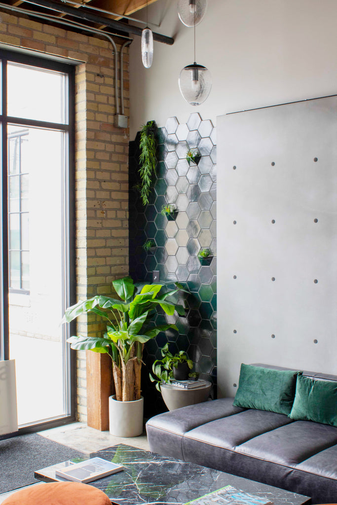 custom tile plant wall