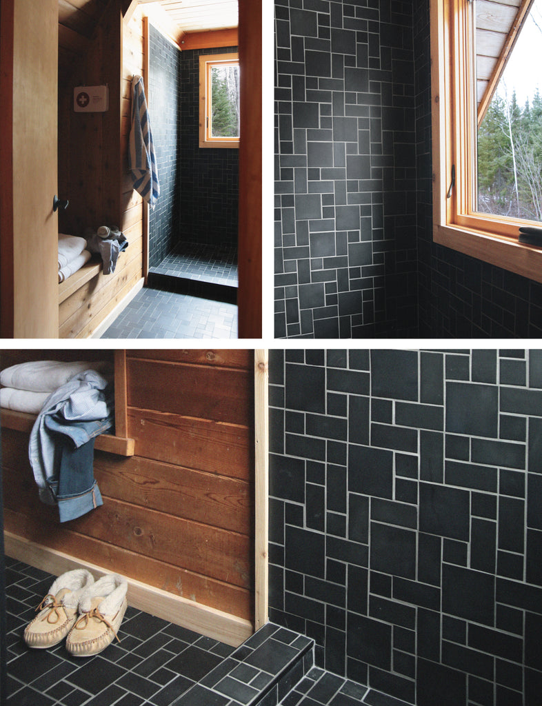 Cozy Craftsman Tiled Bathroom