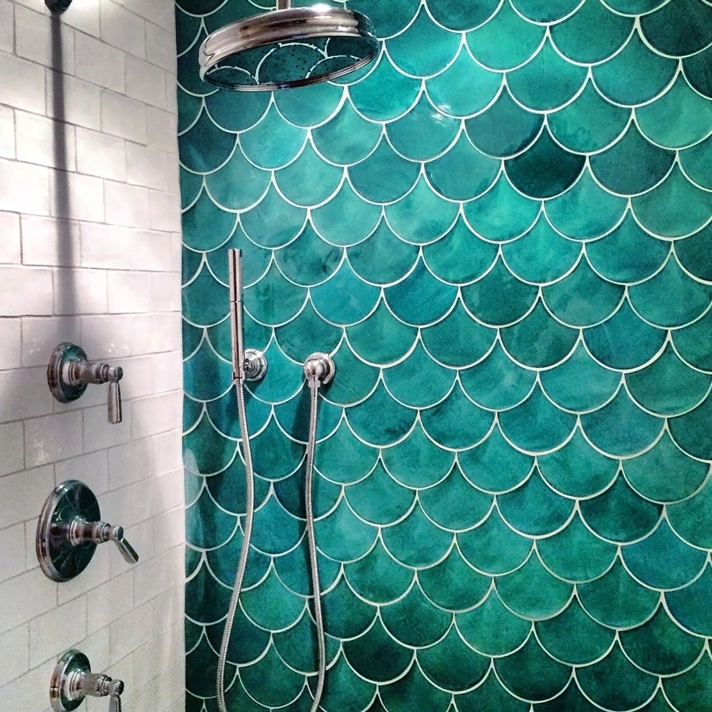 moroccan fish scale bathroom