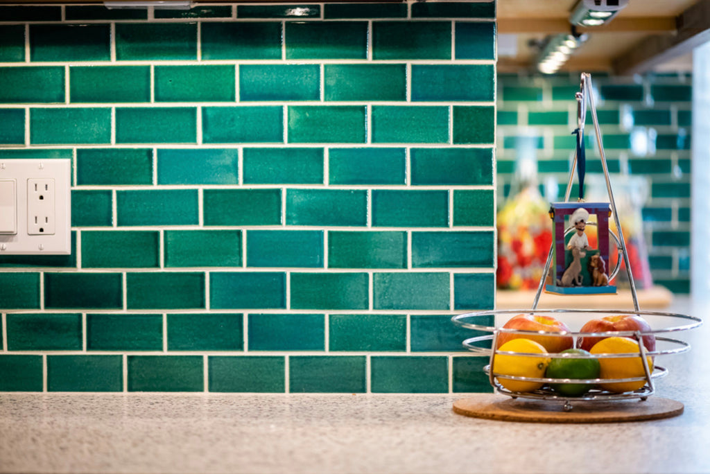 Turquoise Tile Kitchen