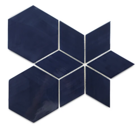Large Hexagons and Medium Diamonds - 61 Navy