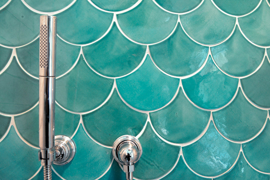 Sea Mist Moroccan Fish Scale Shower