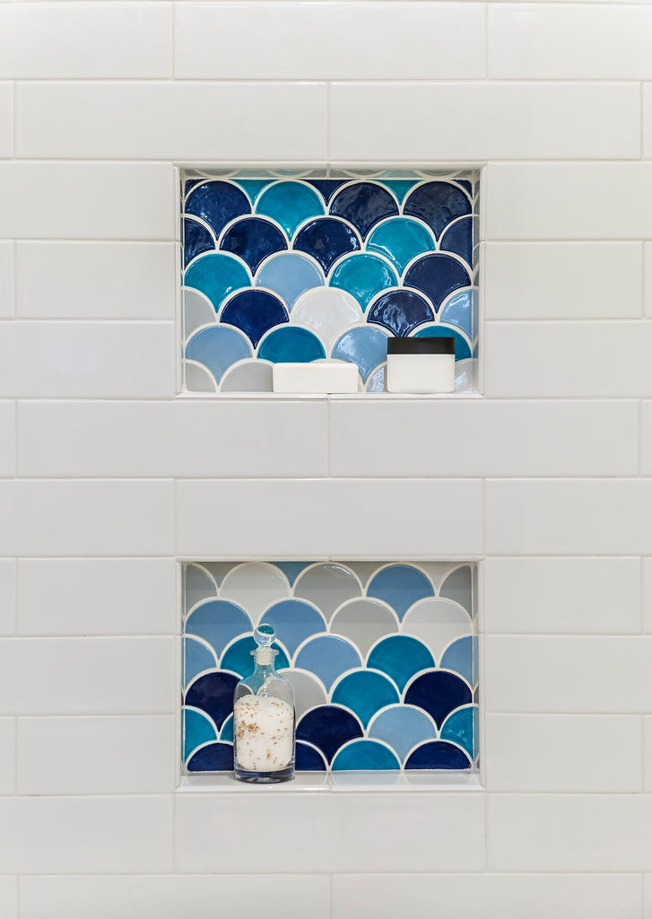 Ombre Tiled Shower Niche