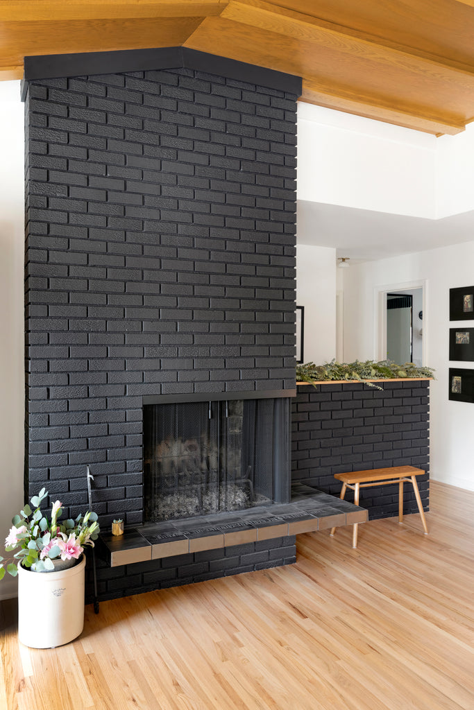 Subway Tiled Fireplace Hearth