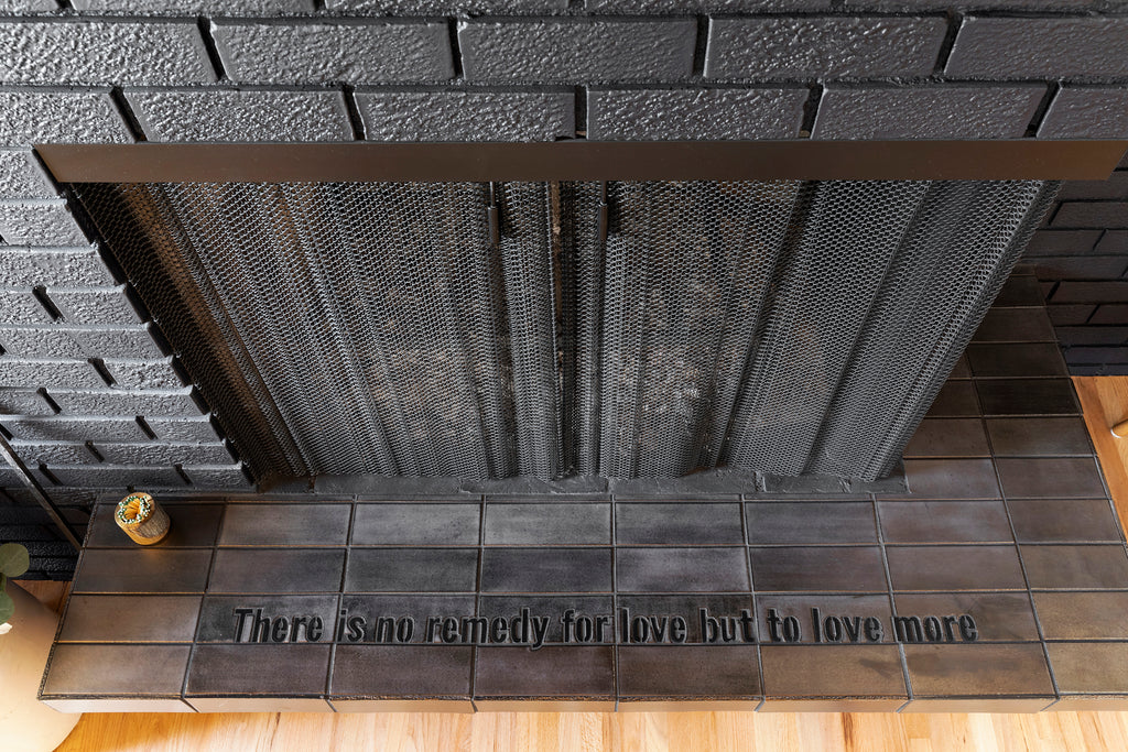 Subway Tile with Custom Lettering