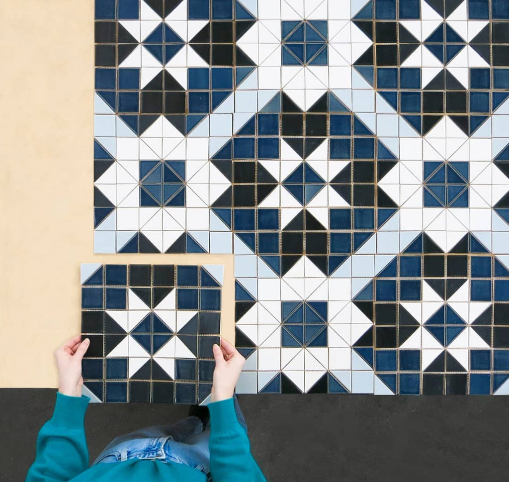 victorian pattern mercury mosaics tile