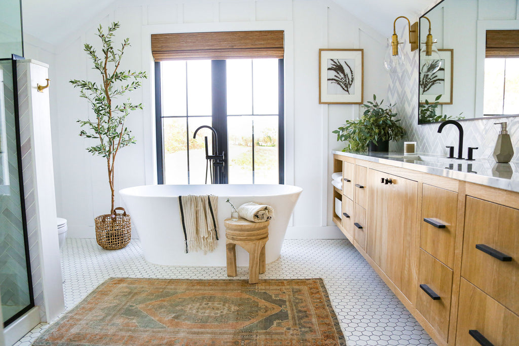 Scandinavian bathroom tile pattern