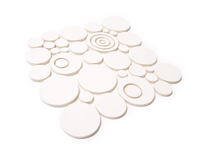 White Bubble Wall Tile | Handmade White Tile | Mercury Mosaics