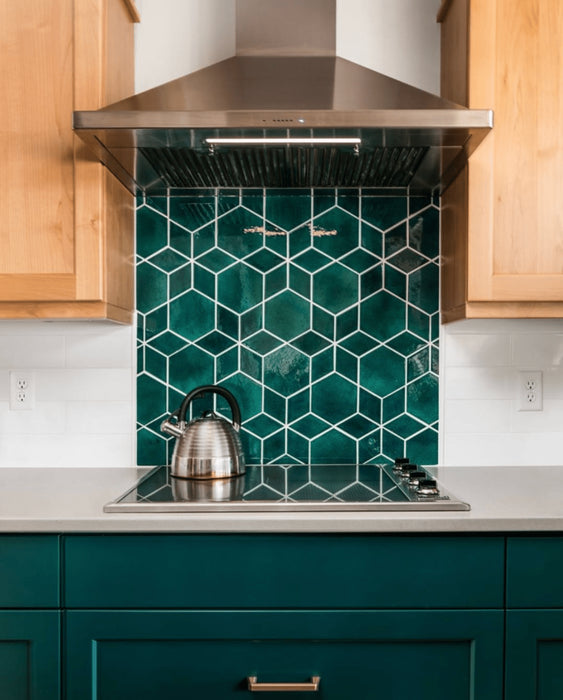 Green Geo-Star Pattern | Shop Handmade Tile by Mercury Mosaics