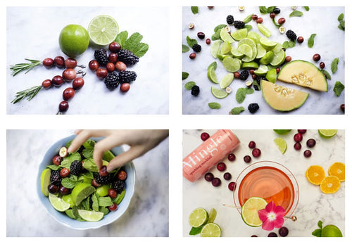 Mingle Sparkling Mocktails use clean crafted ingredients that are low calorie, vegan, and gluten free