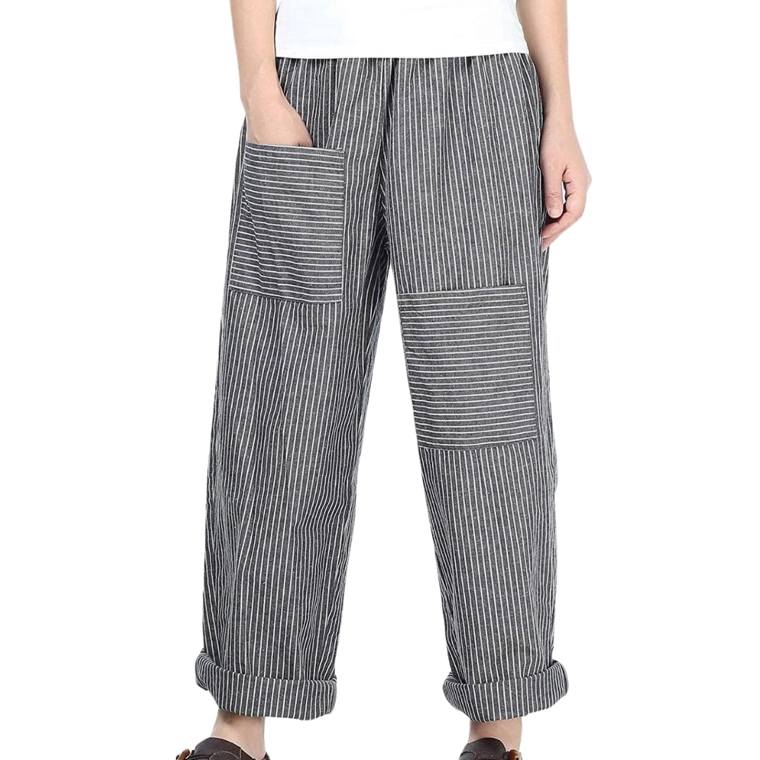High Waist Striped Chic Comfort Pants - North