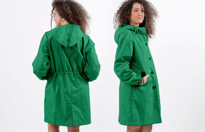 a-woman-wearing-a-green-windbreaker