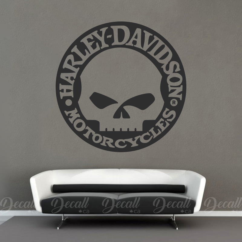 Motorcycles Harley Davidson Skull Logo Wall Decals Canada ...