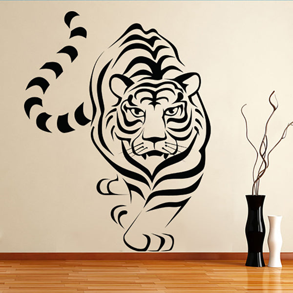 White Tiger Walking - Wall Decal Sticker Graphic Canada Wall Decal USA ...