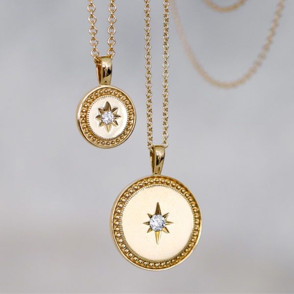 Sethi Couture P.S. Celeste White Diamond Round Charm Necklaces, gallery 01