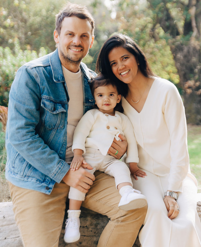 Family photo of Prerna with husband and daughter