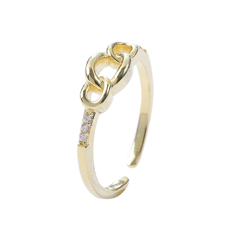 cartier gold buckle ring