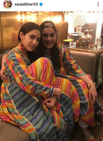 Sara Ali Khan Twinning with her Mother Amrita Singh