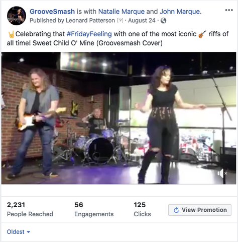 Groovesmash Guns n Roses Facebook Boost