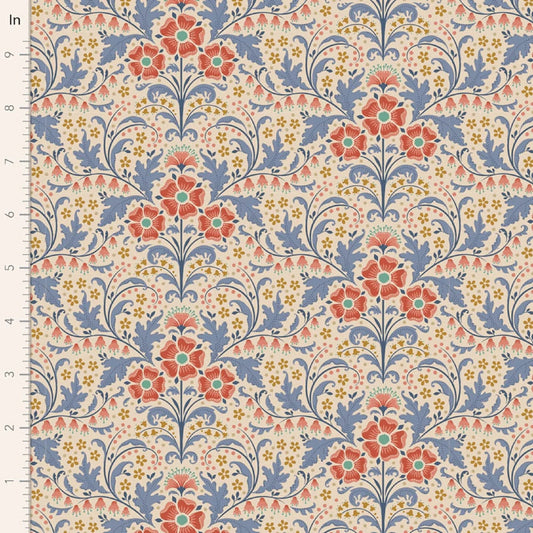 Eden Blue - Hometown - Tilda Fabric - Tone Finnanger - 100% Quilters Cotton