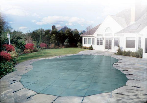 Loop-Loc Ultra-Loc III Solid Safety Cover w/ Pump - 18'6 x 36'6 Grecian w/ 4' x 8' Center End Step - Yardandpool.com