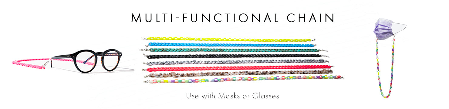 MASK/EYEGLASS CHAIN: Grey Marble - Colors in Optics