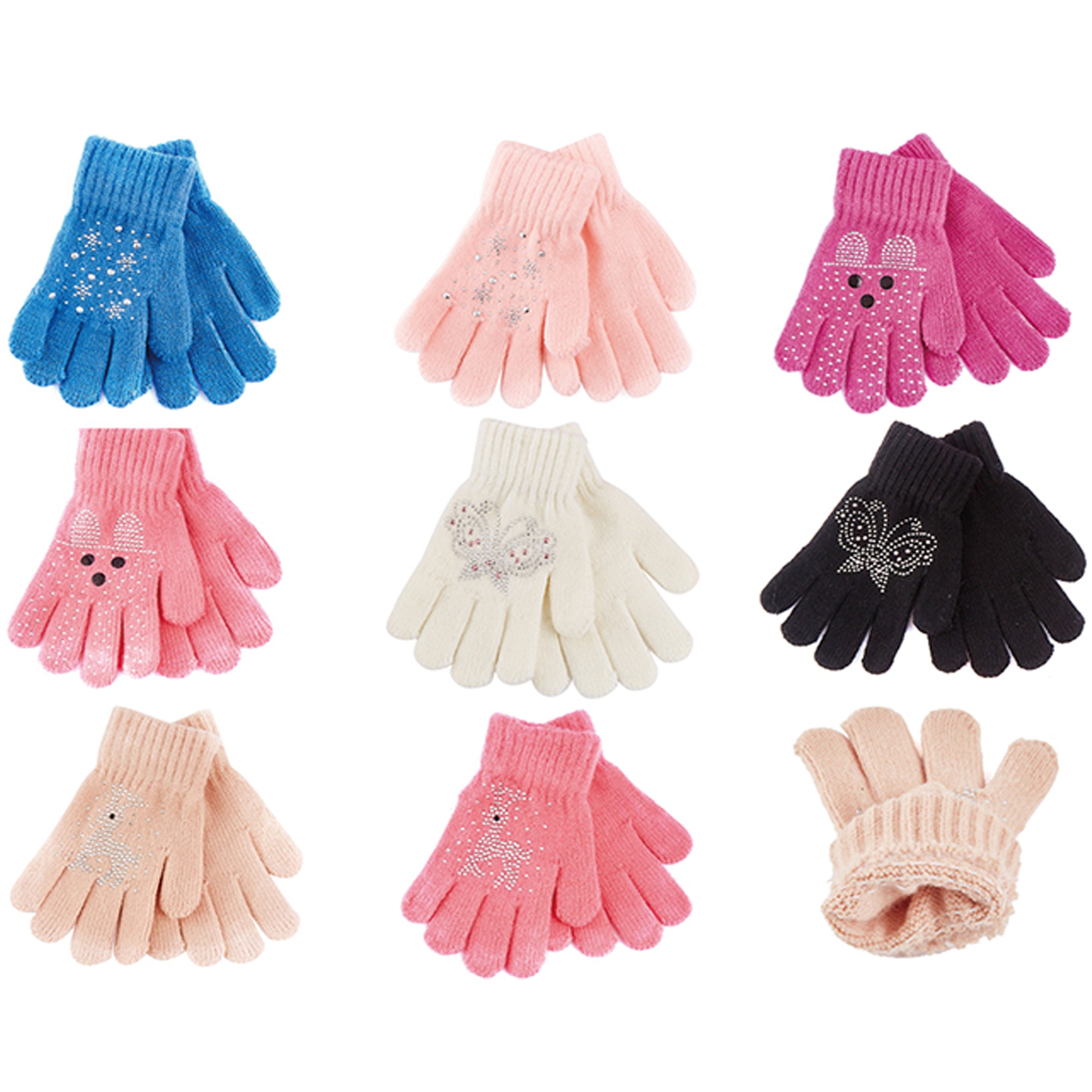 Wholesale CLOTHING Accessories Kids Glove Sto Point Brick Knitted Gloves NH258