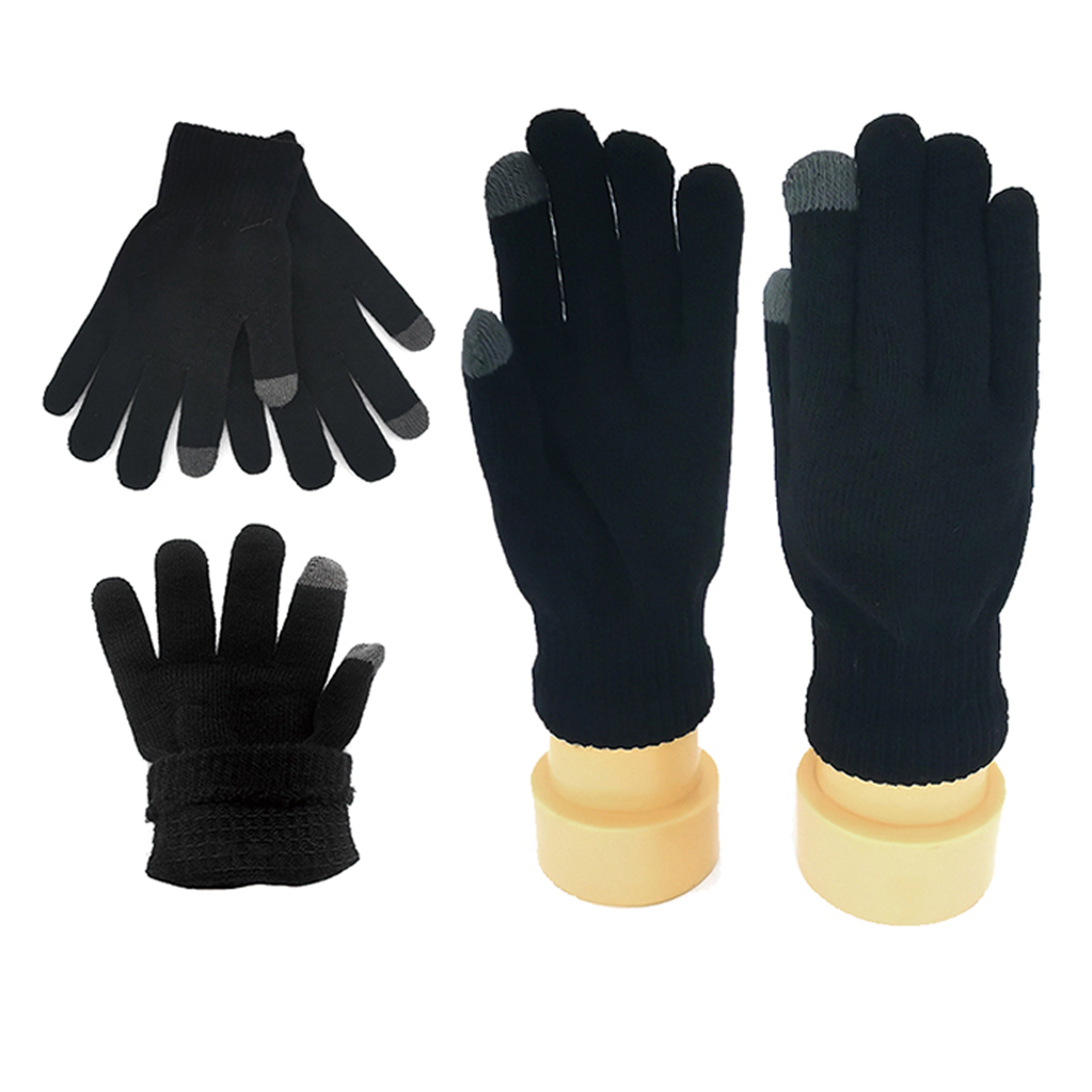 Wholesale CLOTHING Accessories Black Touch Screen Men's Gloves NH286