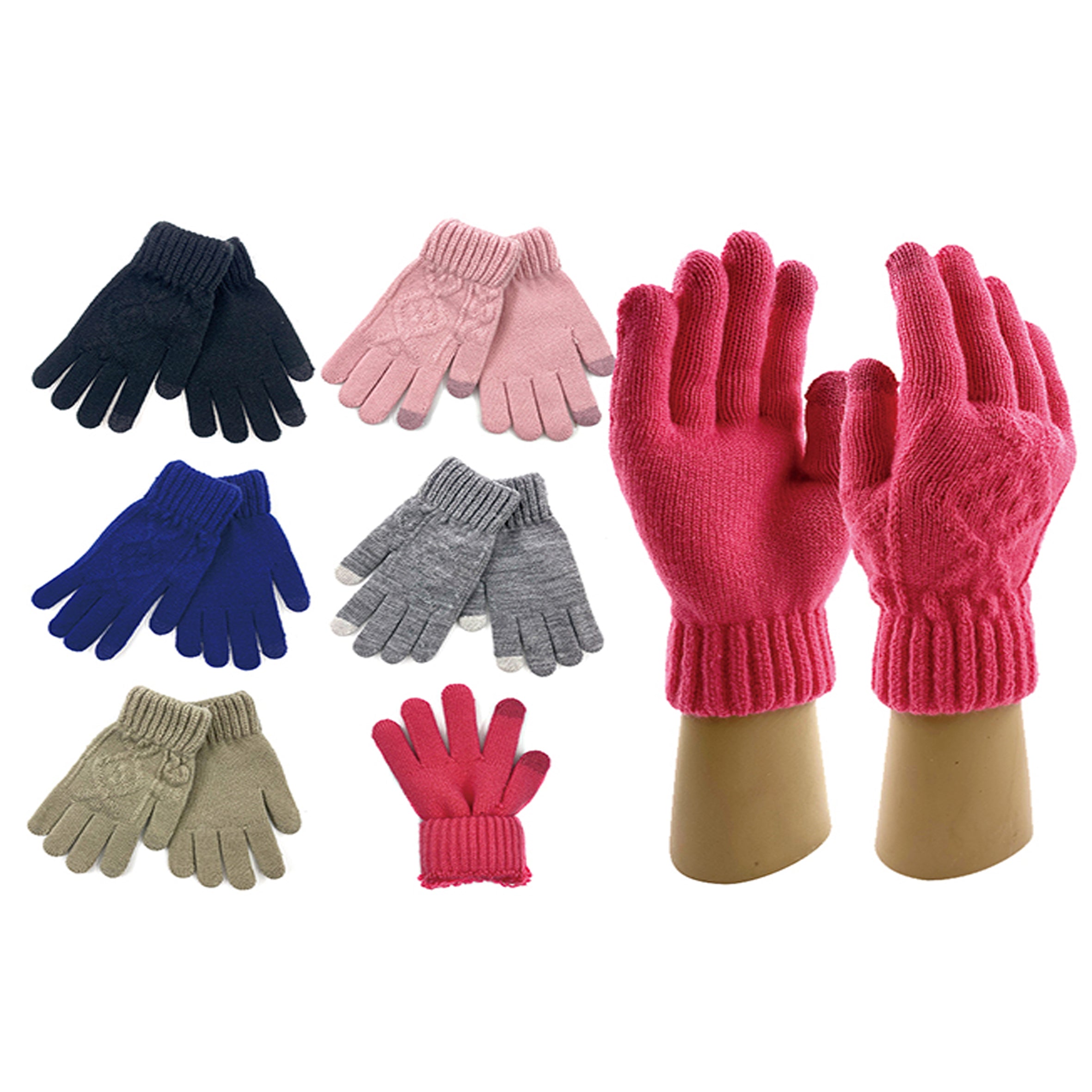 Wholesale CLOTHING Accessories Women's Touch Screen Knitted Gloves NH299