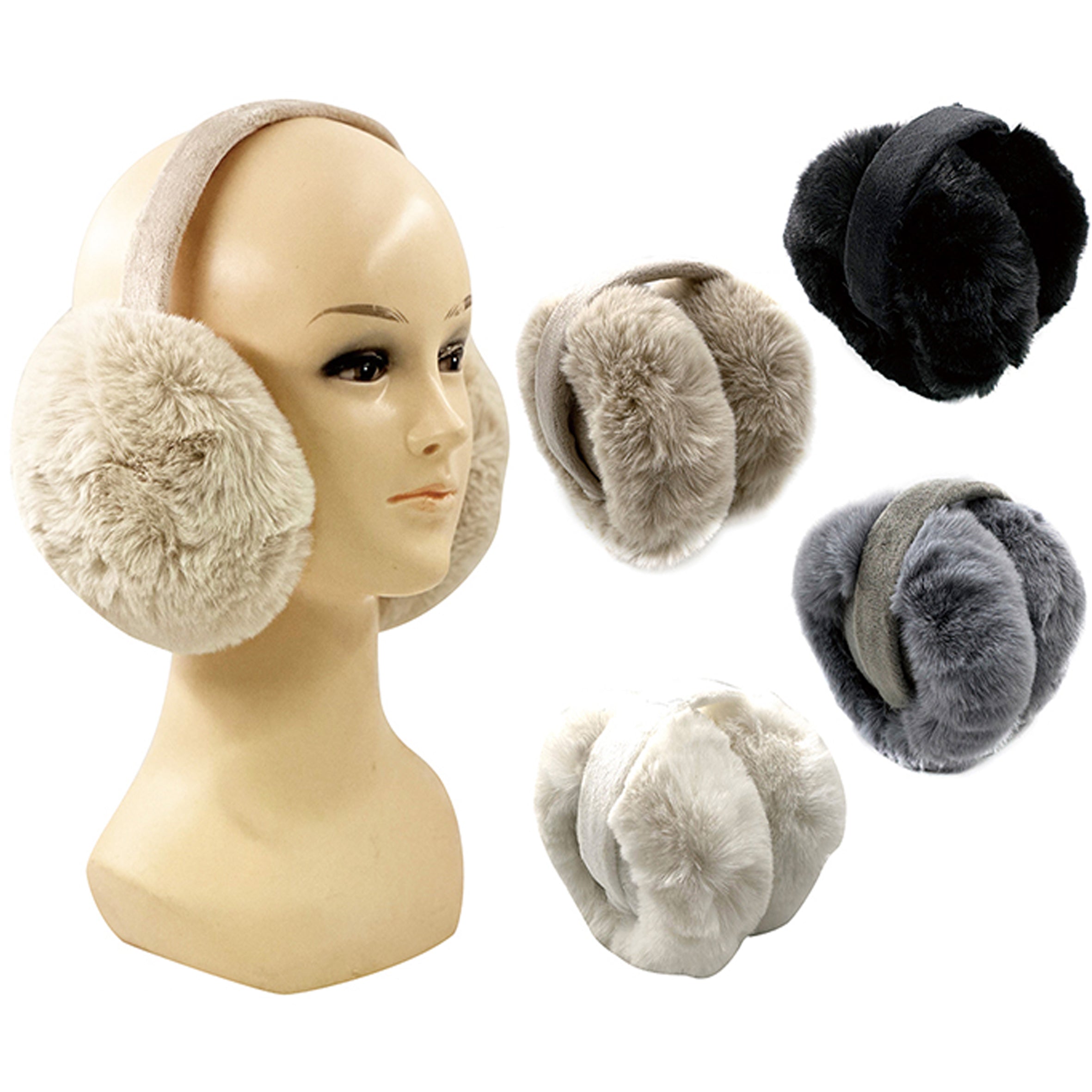 Wholesale CLOTHING Accessories Rabbit Fur Folding Earmuffs NH229