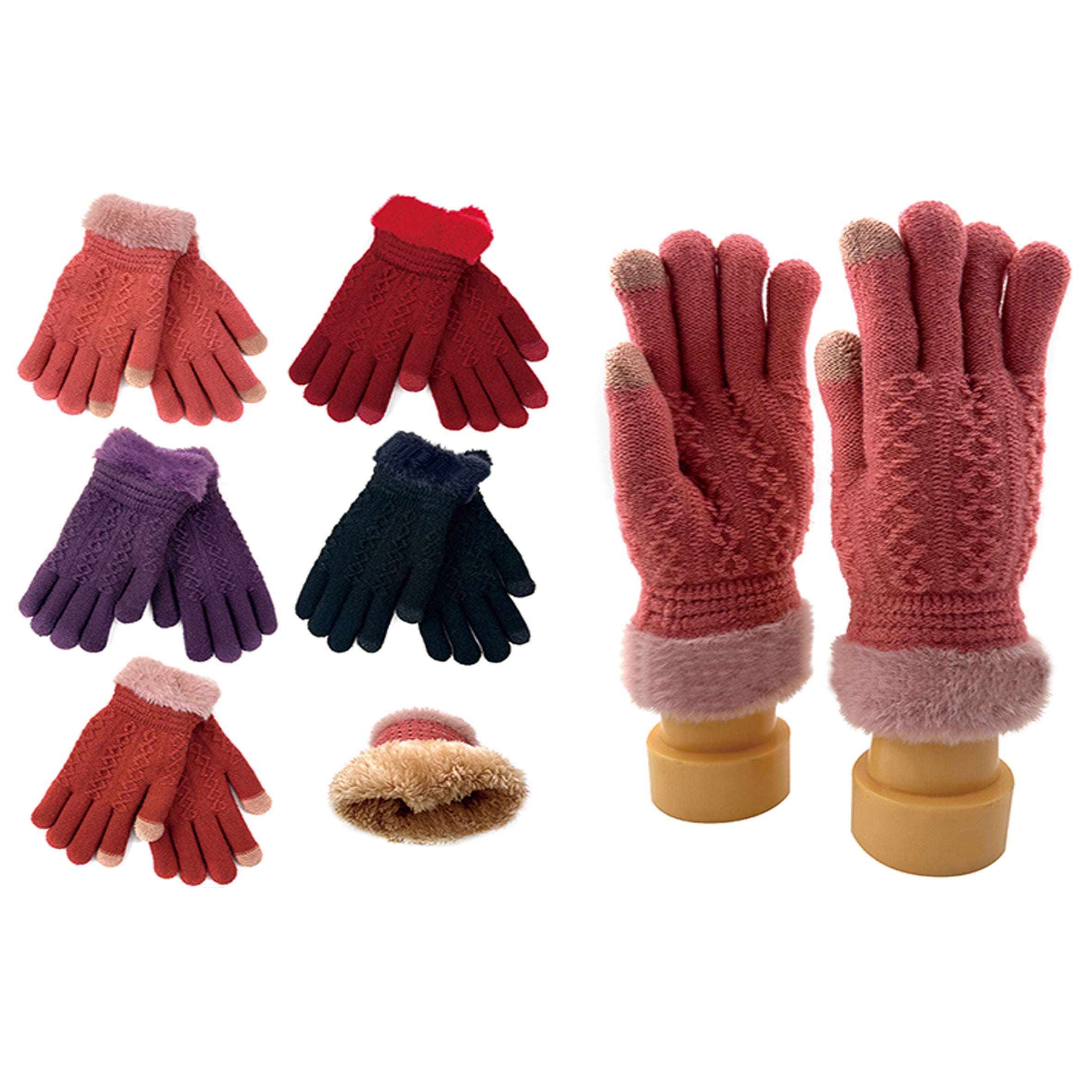 Wholesale CLOTHING Accessories Women's Touch Fleece Gloves NH235