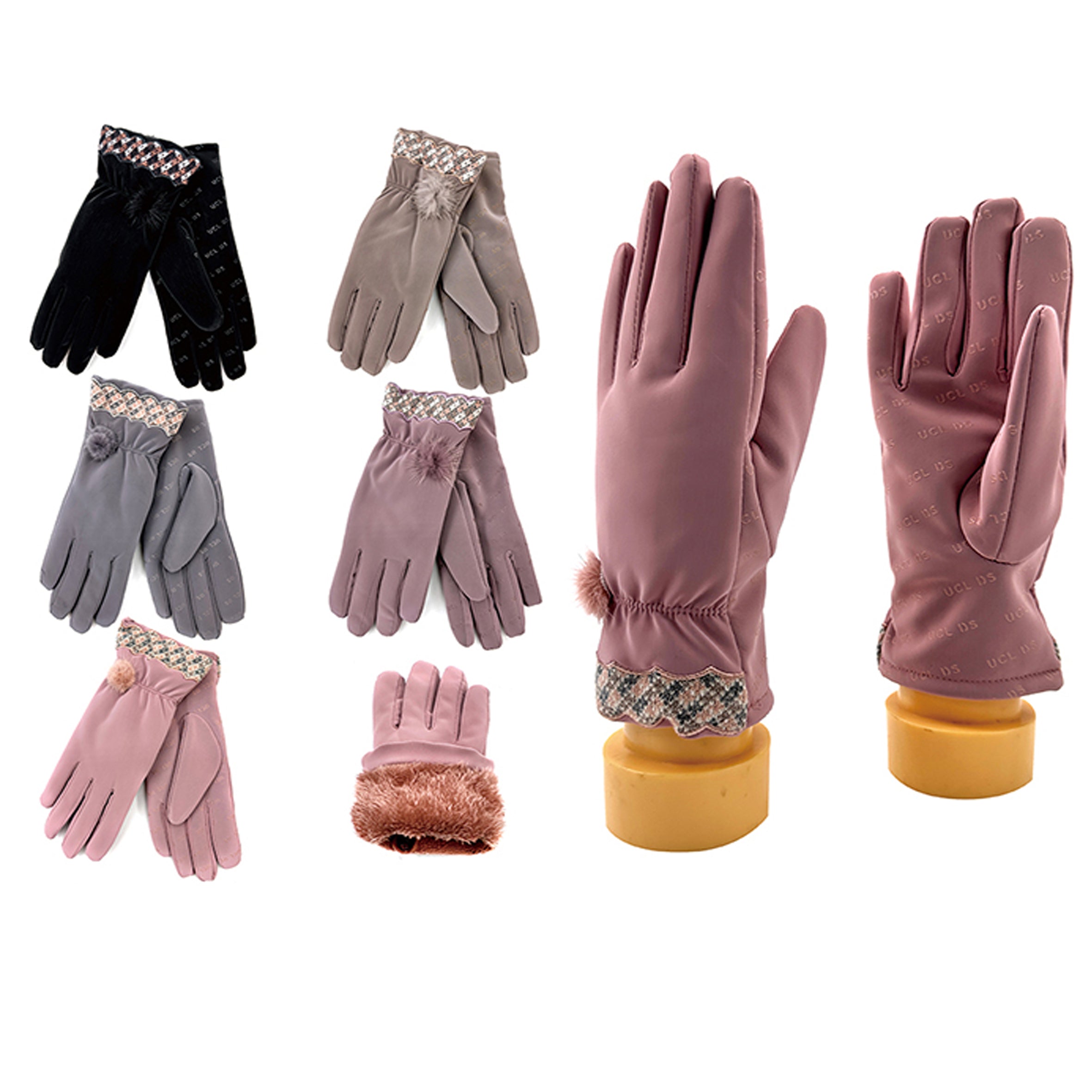 Wholesale CLOTHING Accessories Women's Fur Ball Touch Screen Hand Touch Glove NH248