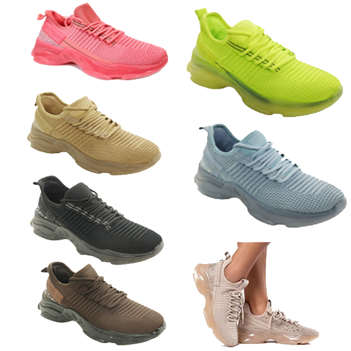 Wholesale Women's SHOES Lace Up Sneakers Runners Mabel NPE95