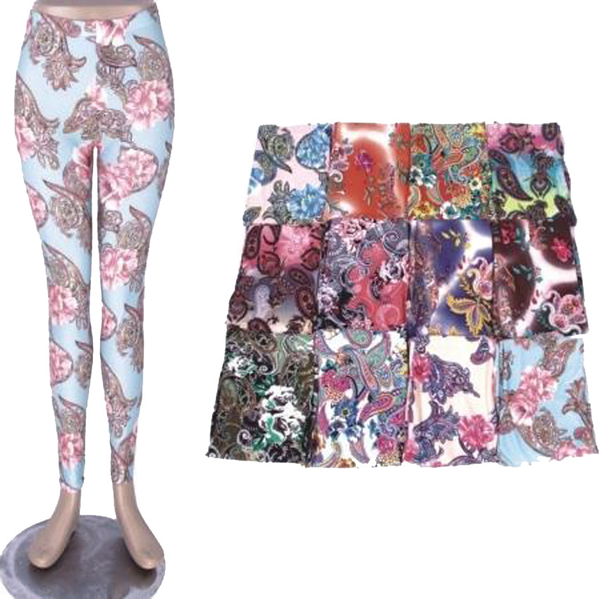 ''Wholesale Women's Clothing Assorted Accessories Garments Flower Printed LEGGINGS M,L,XL,XXL Alison 