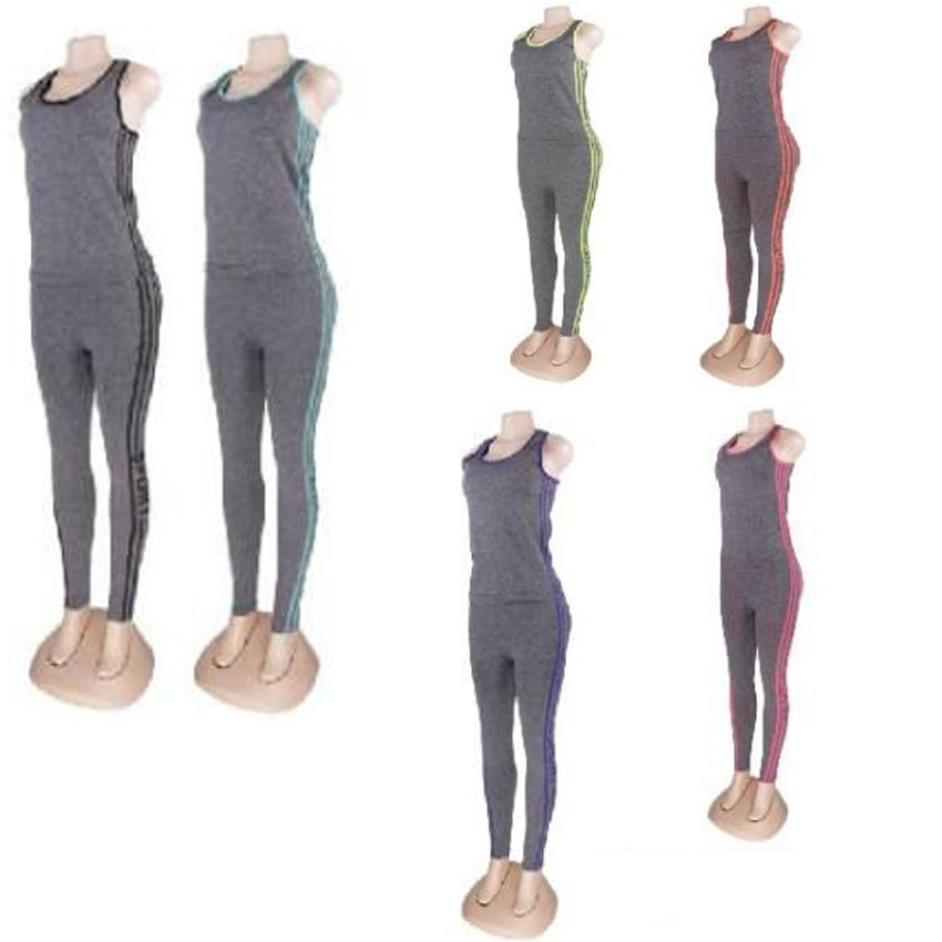 Wholesale Women's CLOTHING Assorted Yoga Top and Legging Set One Size Rosemary NQ72