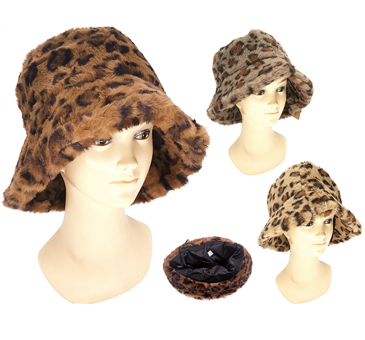 Wholesale CLOTHING Accessories Bucket Big Leopard Bucket Hat NH225