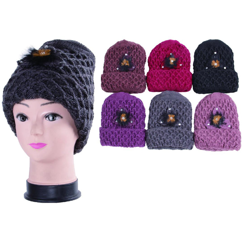 Wholesale Clothing Accessories Locked Beanie Rhinestone Assorted NQ8S