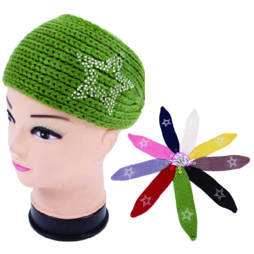 Wholesale Clothing Accessories HEADBAND Star Embroidery Assorted NQ92S