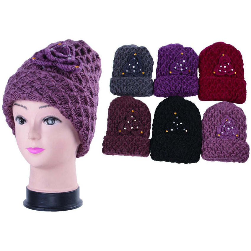 Wholesale CLOTHING Accessories Locked Beanie Rhinestone Assorted NQ89S