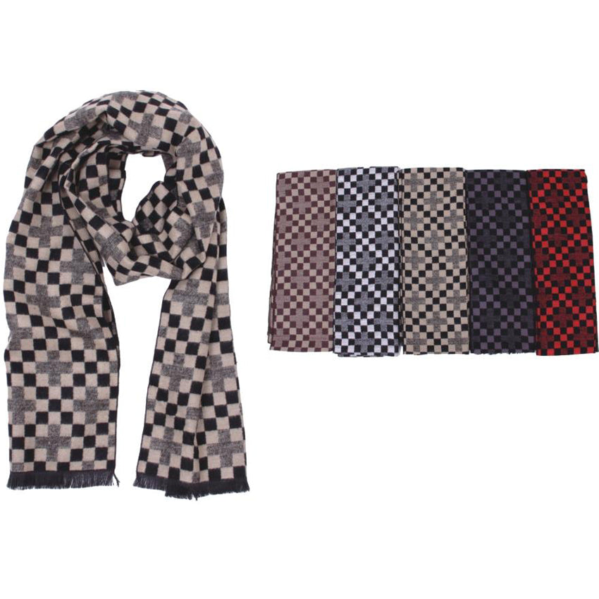 Wholesale Clothing Accessories Men SCARF Check Design Assorted NQ88