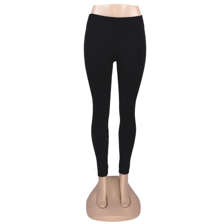 Wholesale CLOTHING Accessories Ladies Long Fleece Black Legging NQ75b